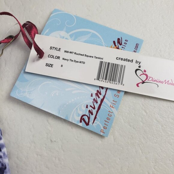 Tankini Swimsuit Top Lot of 2 Womens Small White Floral Divine Modestee NEW - Picture 10 of 15